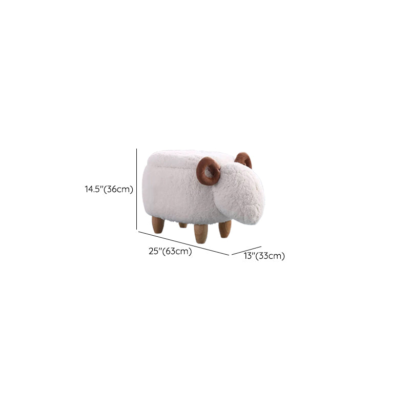 White Modern Standard Trea Resistant Sheep Shape Standard for Living Room
