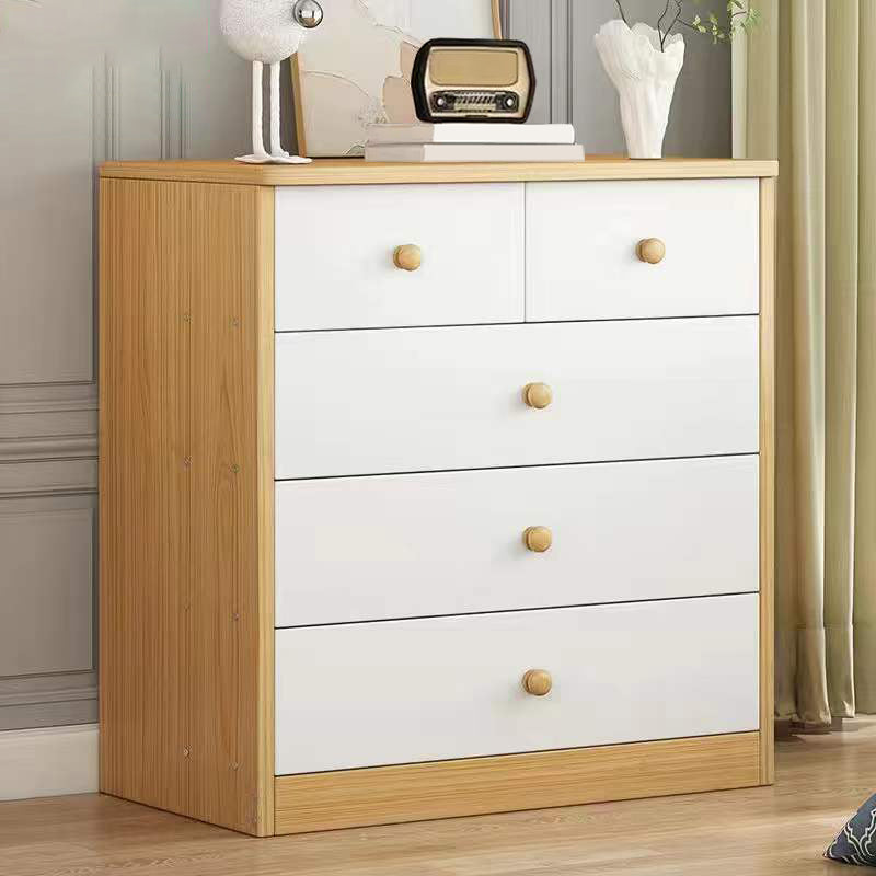 Scandinavian Vertical Kids Furniture Wood Kids Dresser Set for Bathroom