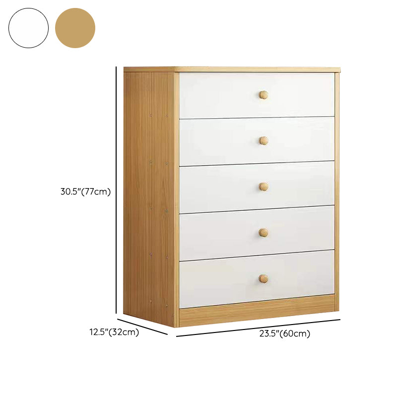 Scandinavian Vertical Kids Furniture Wood Kids Dresser Set for Bathroom