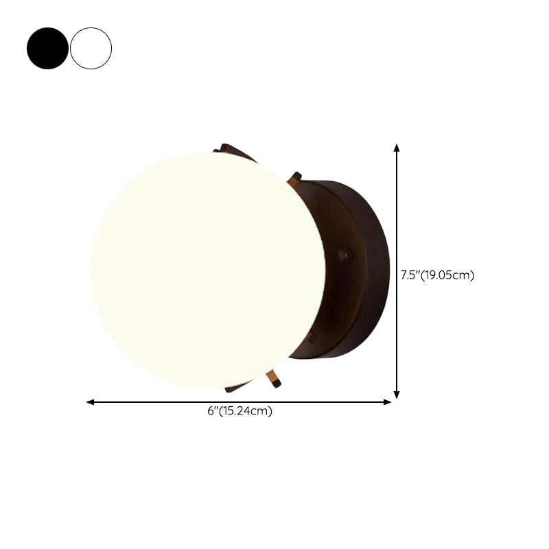 Modern Simple Glass Wall Mount Light Fixture Ball Shape Sconce Lights