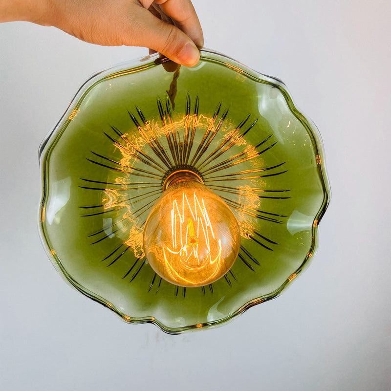 Modern Wall Sconce Metal Flower Shape Vanity Lamp with Glass / Metal Shade