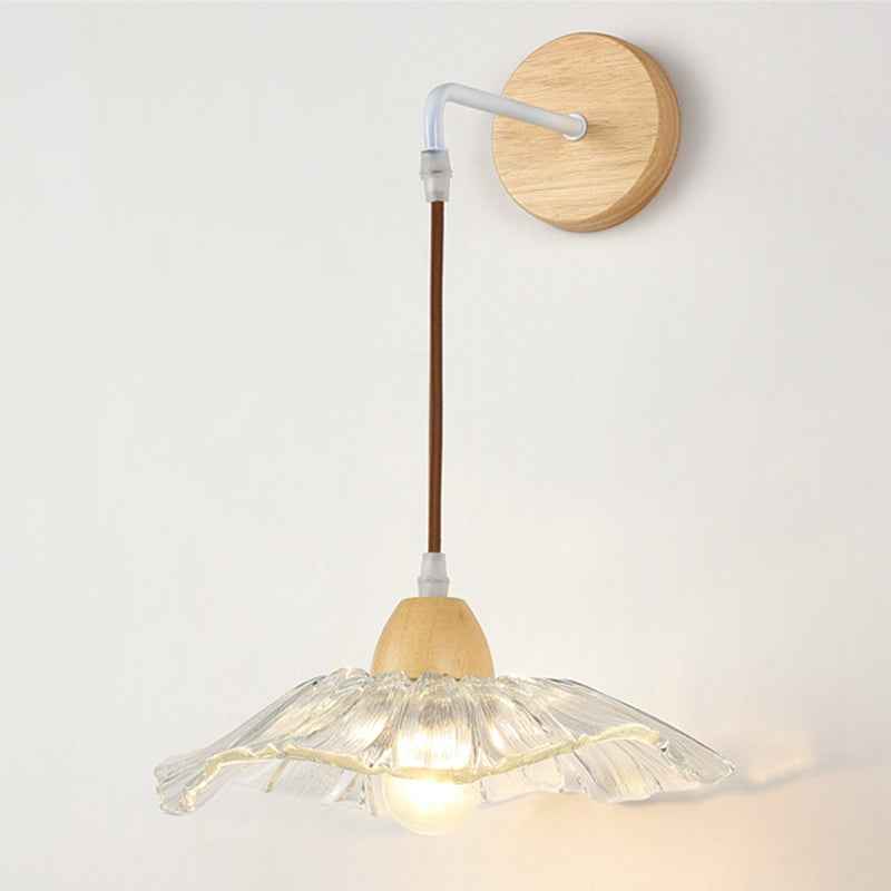 Contemporary Wall Light Fixture Glass Shade Wall Light Sconce for Bedroom