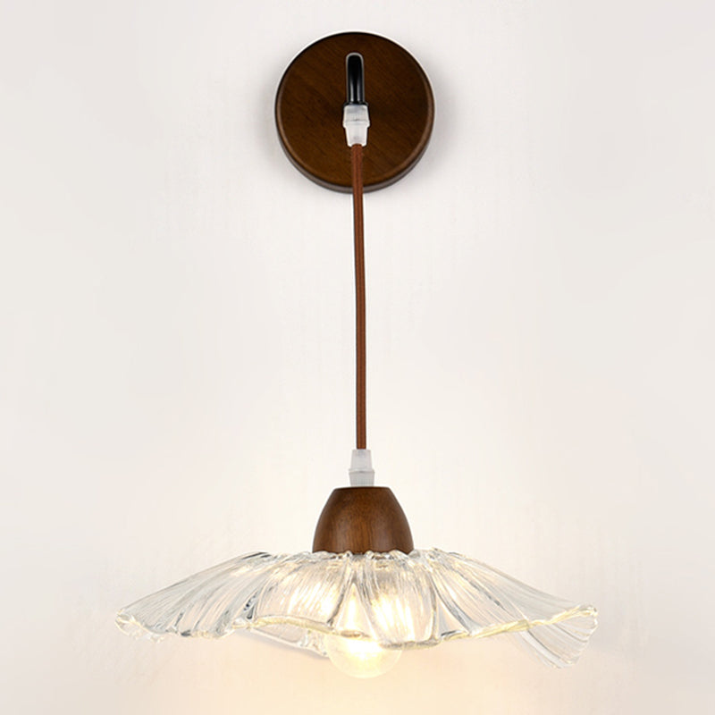 Contemporary Wall Light Fixture Glass Shade Wall Light Sconce for Bedroom