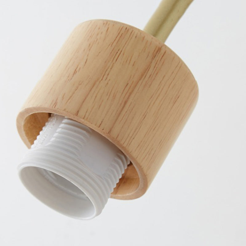 Nordic Wooden Wall Light Fixture Simple Glass Shade Wall Light Sconce for Bedroom