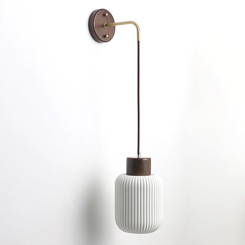 Nordic Wall Light Fixture Geometric Wooden Wall Light Sconce for Bedroom