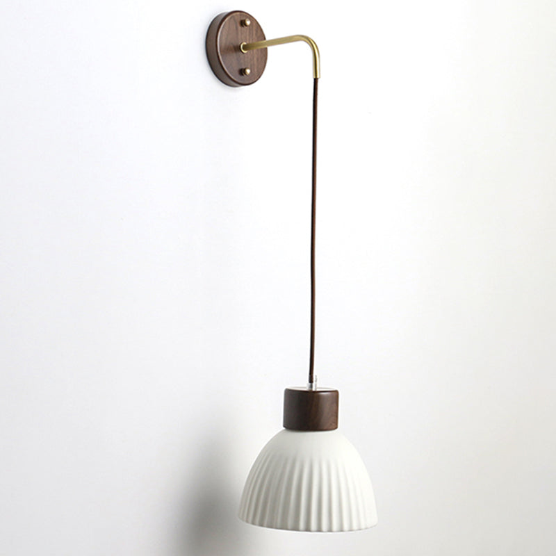 Nordic Wall Light Fixture Geometric Wooden Wall Light Sconce for Bedroom