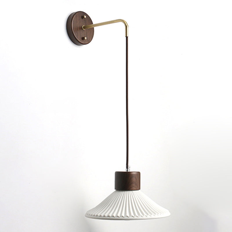 Nordic Wall Light Fixture Geometric Wooden Wall Light Sconce for Bedroom