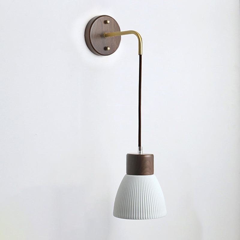 Nordic Wall Light Fixture Geometric Wooden Wall Light Sconce for Bedroom