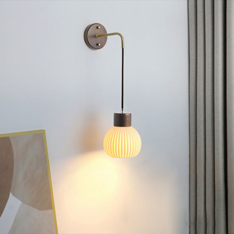 Nordic Wall Light Fixture Geometric Wooden Wall Light Sconce for Bedroom