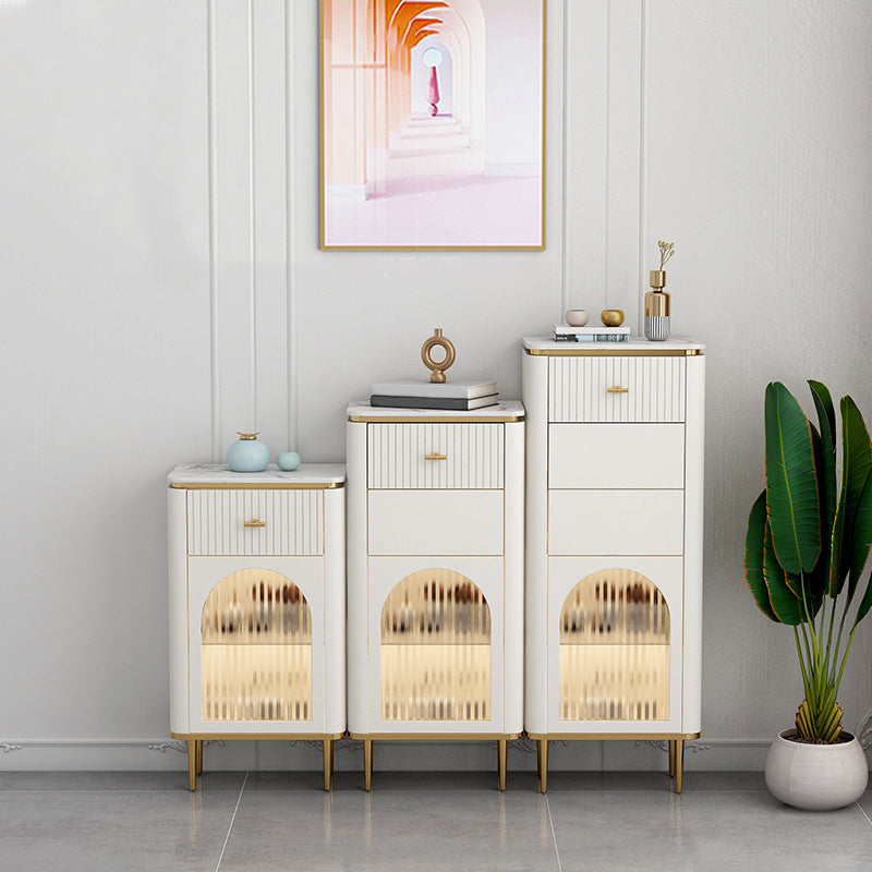 11.7 Inch Width Stone Storage Chest Classic Glam Storage Chest Dresser