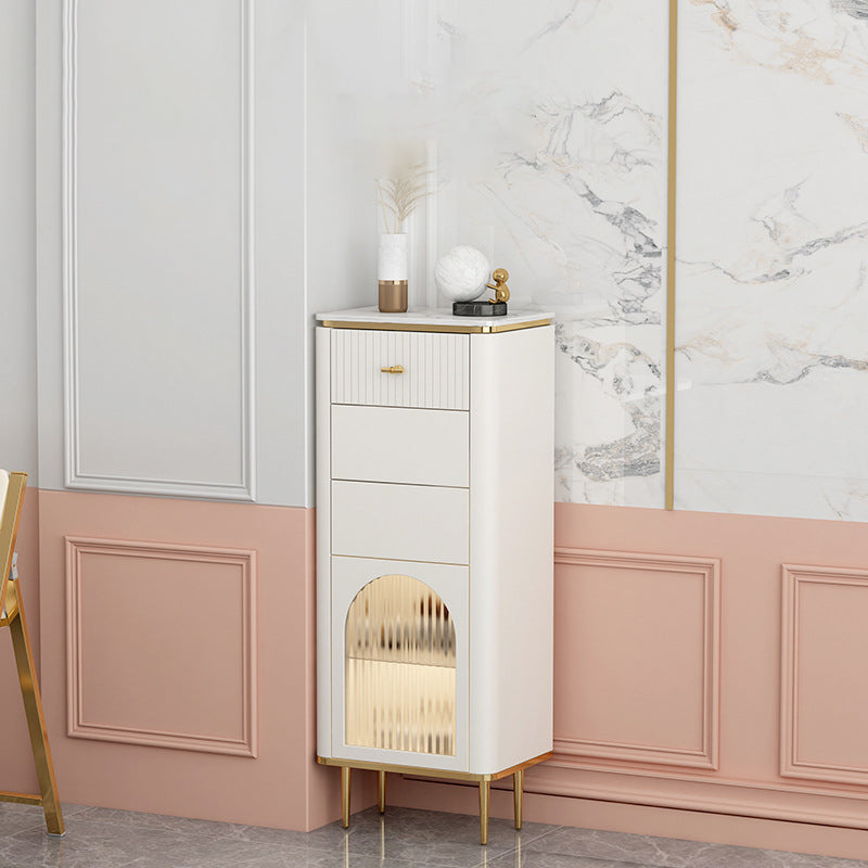 11.7 Inch Width Stone Storage Chest Classic Glam Storage Chest Dresser