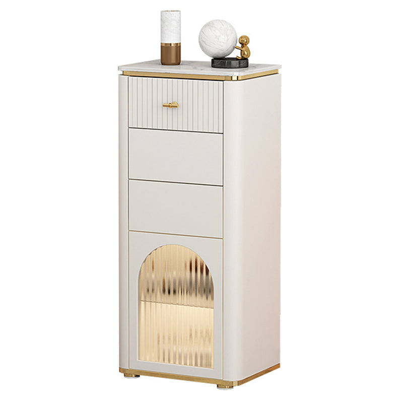 11.7 Inch Width Stone Storage Chest Classic Glam Storage Chest Dresser