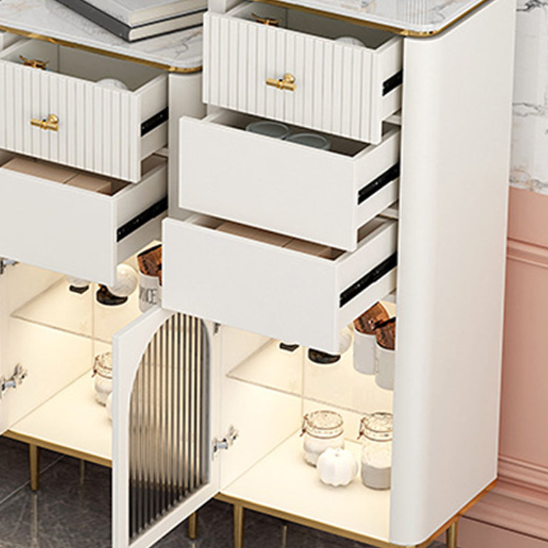 11.7 Inch Width Stone Storage Chest Classic Glam Storage Chest Dresser