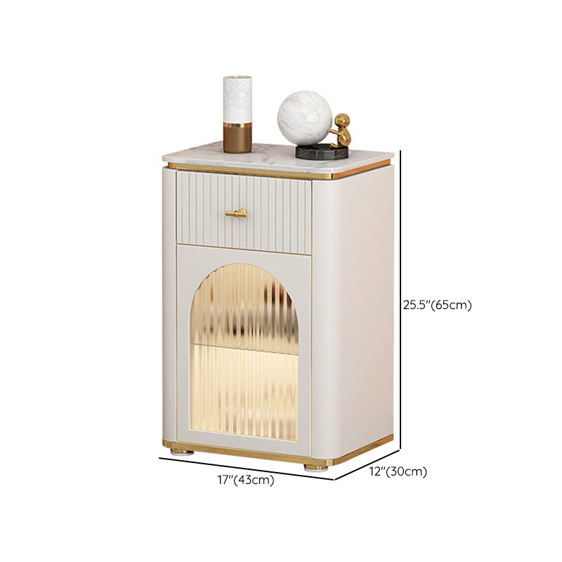 11.7 Inch Width Stone Storage Chest Classic Glam Storage Chest Dresser