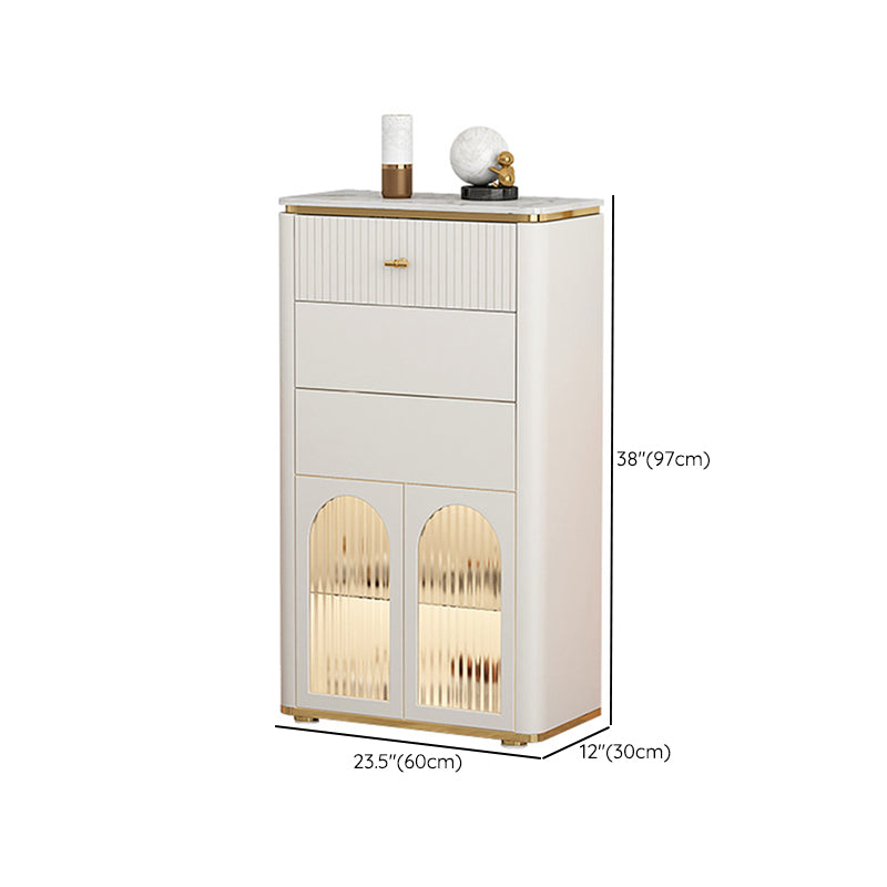 11.7 Inch Width Stone Storage Chest Classic Glam Storage Chest Dresser