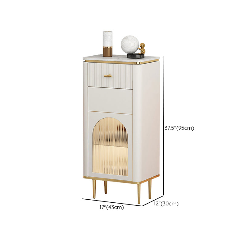 11.7 Inch Width Stone Storage Chest Classic Glam Storage Chest Dresser