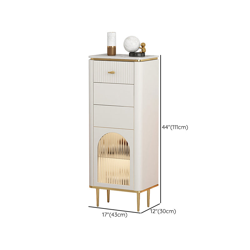 11.7 Inch Width Stone Storage Chest Classic Glam Storage Chest Dresser