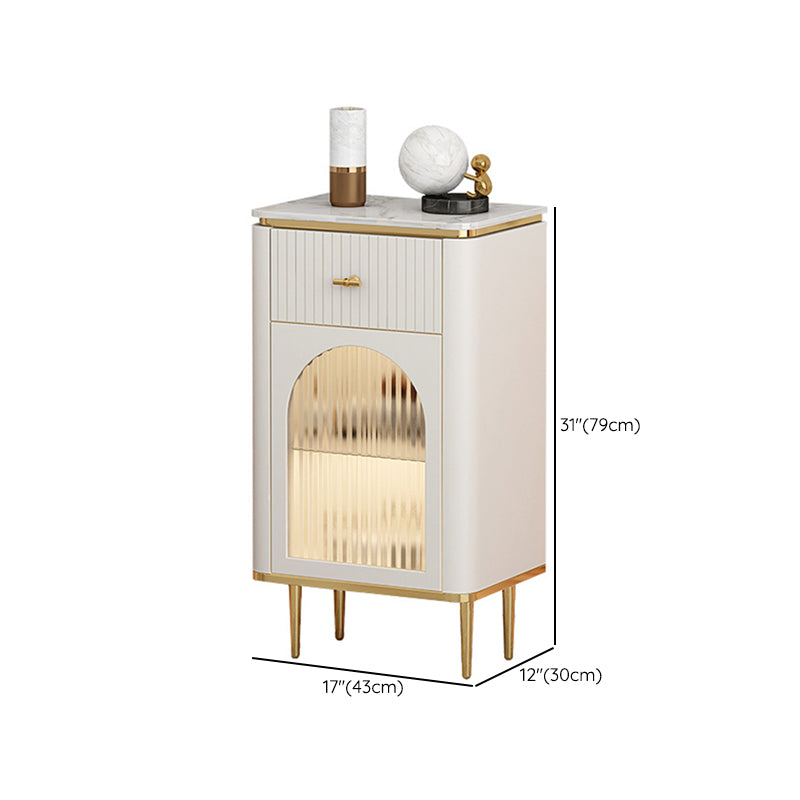 11.7 Inch Width Stone Storage Chest Classic Glam Storage Chest Dresser