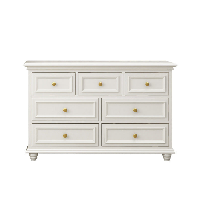Ornate Traditional Double Dresser Birch Storage Chest with Drawers for Bedroom