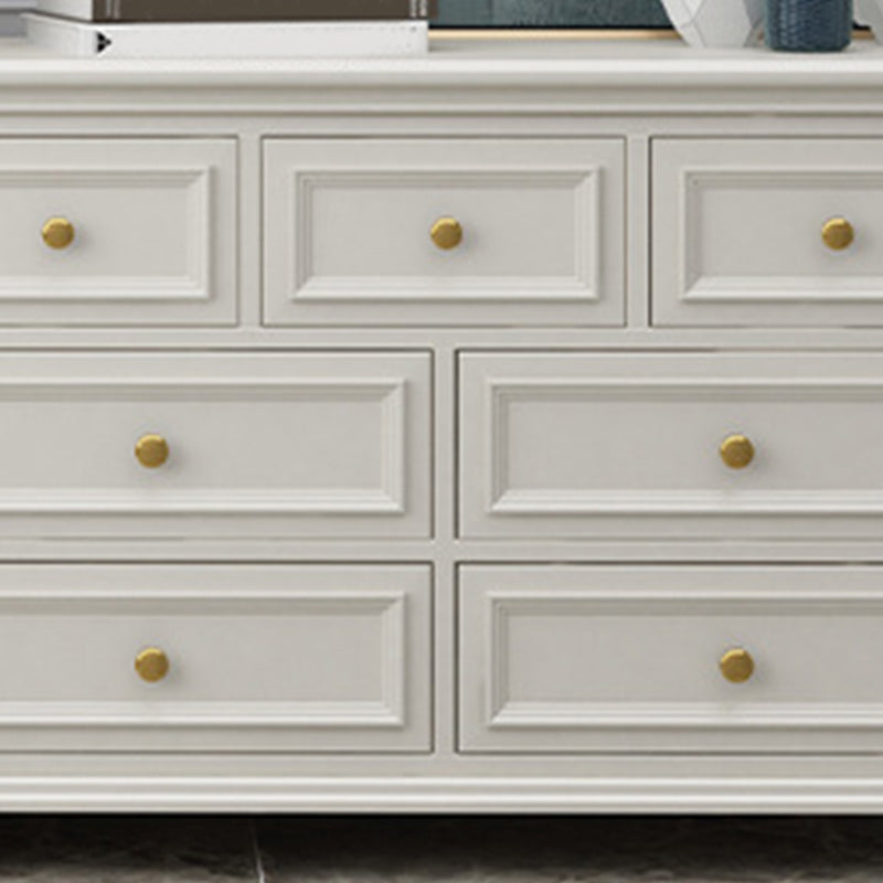Ornate Traditional Double Dresser Birch Storage Chest with Drawers for Bedroom