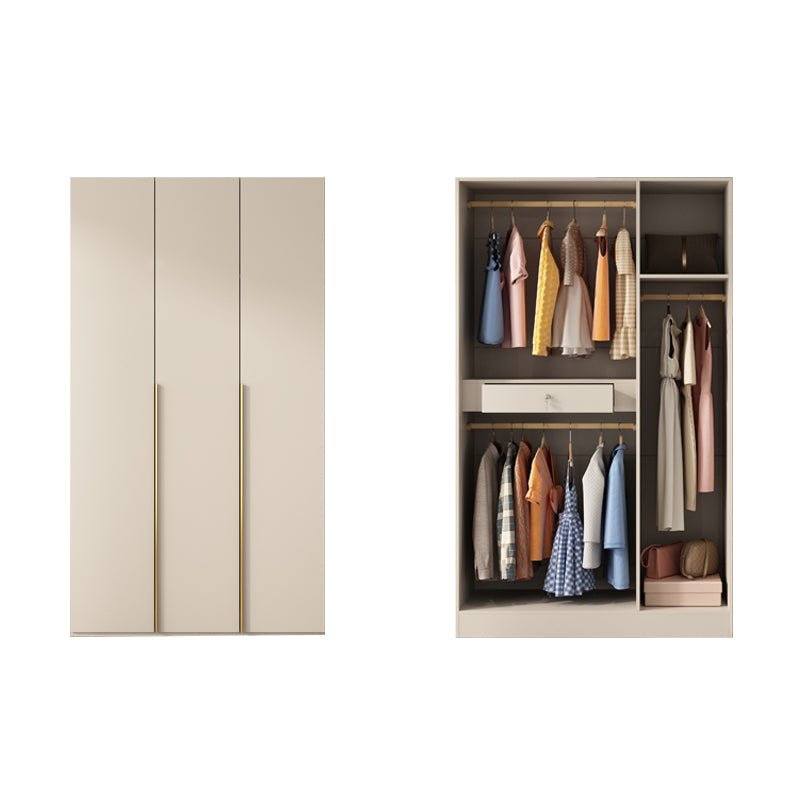 Wooden Wardrobe Armoire with Shelves Modern Wardrobe Cabinet