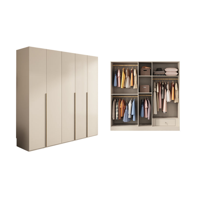 Wooden Wardrobe Armoire with Shelves Modern Wardrobe Cabinet