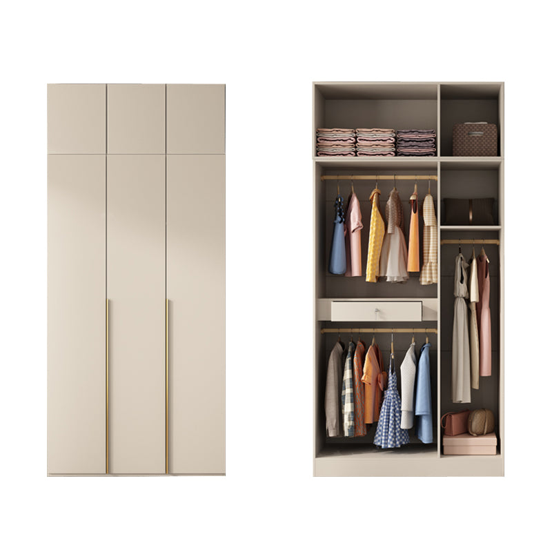 Wooden Wardrobe Armoire with Shelves Modern Wardrobe Cabinet