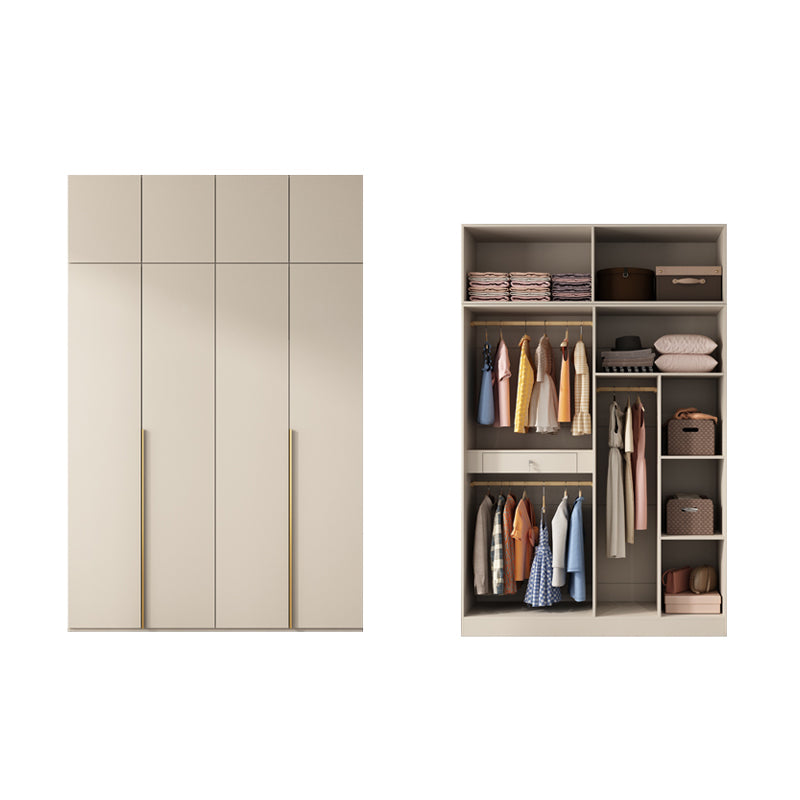 Wooden Wardrobe Armoire with Shelves Modern Wardrobe Cabinet