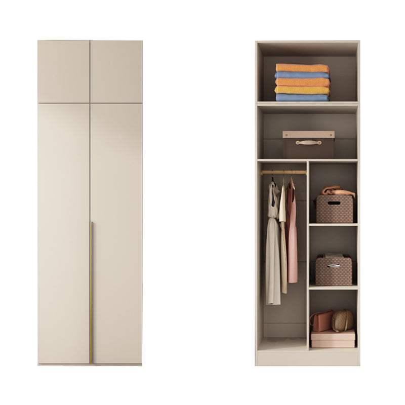 Wooden Wardrobe Armoire with Shelves Modern Wardrobe Cabinet