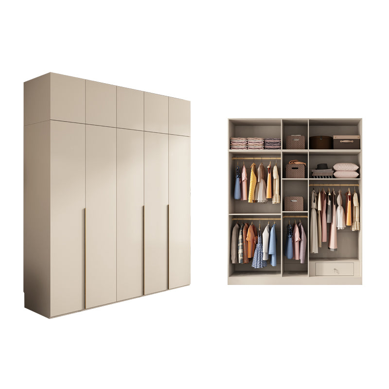 Wooden Wardrobe Armoire with Shelves Modern Wardrobe Cabinet
