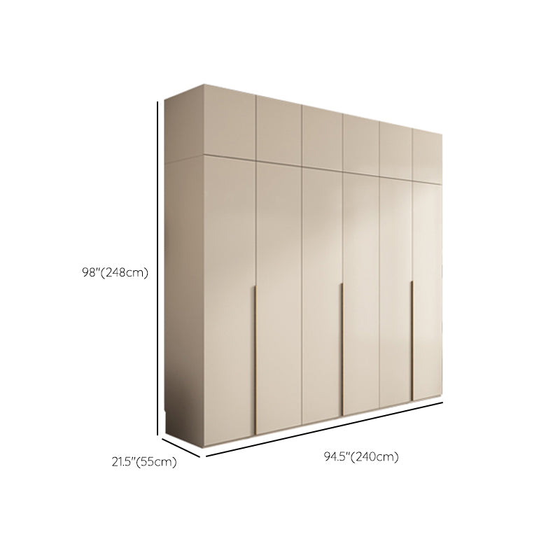 Wooden Wardrobe Armoire with Shelves Modern Wardrobe Cabinet