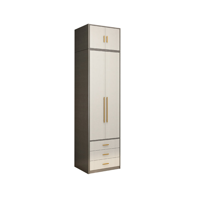 Hinged Wardrobe Armoire Modern Engineered Wood Storage Cabinet