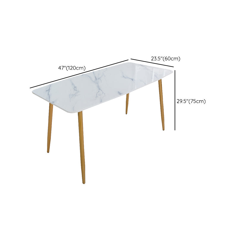 1/5 Pieces Nordic Dining Set Rectangle Stone Dining Table for Dining Room