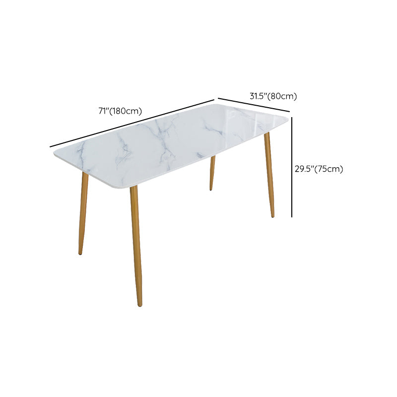 1/5 Pieces Nordic Dining Set Rectangle Stone Dining Table for Dining Room