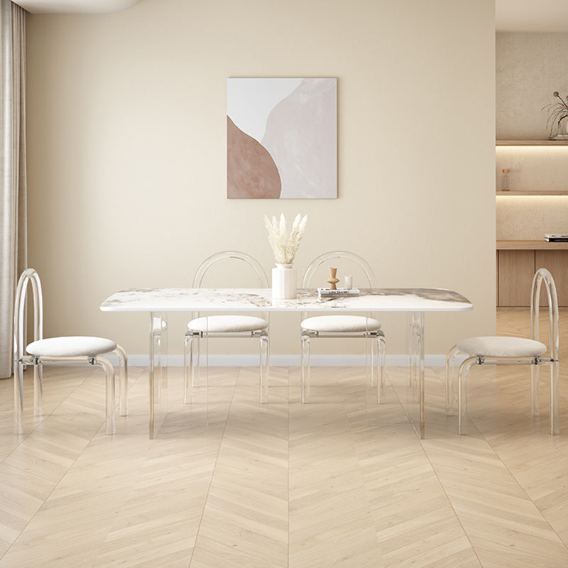 Modern 1/5/7 Pieces Dining Set Stone Dining Table for Dining Room Kitchen