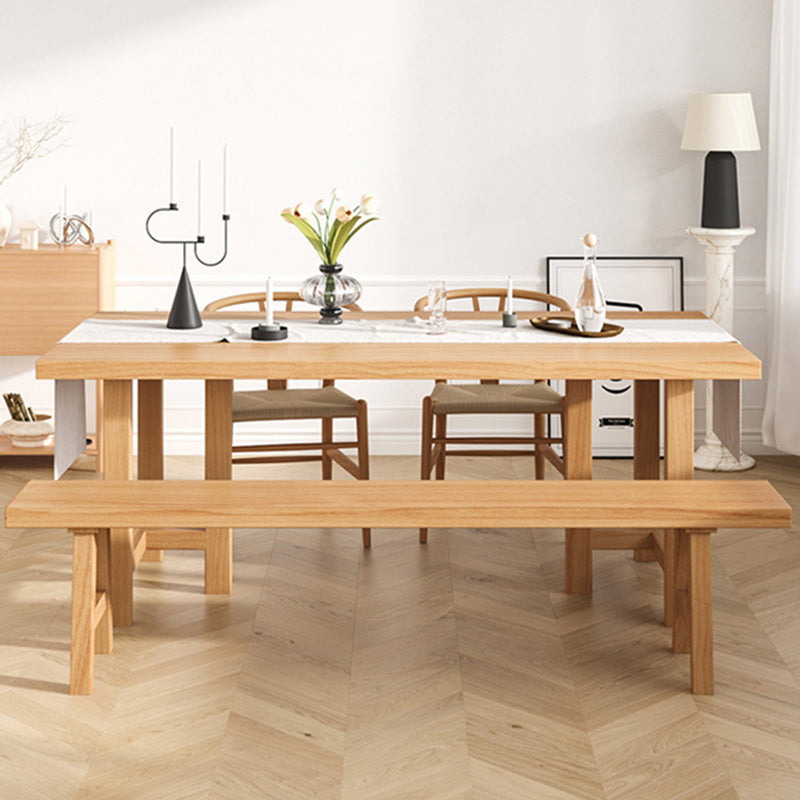 Modern 1/2/3/4/5 Pieces Dining Set Rectangle Pine Wood Dining Table for Dining Room