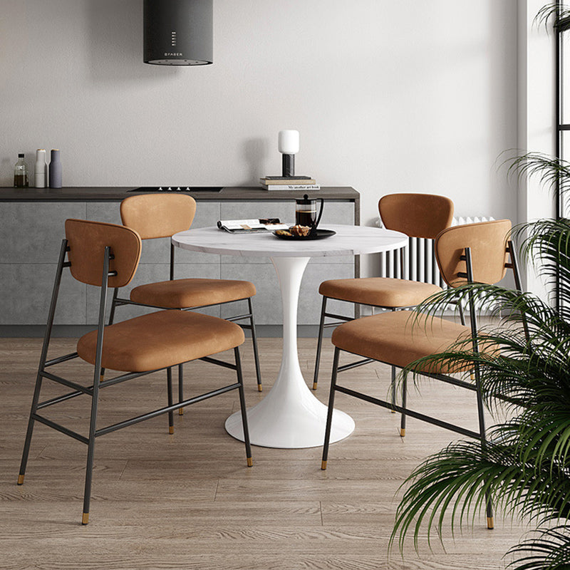 Modern 1/2/3/4/5 Pieces Dining Set Round Stone Dining Table for Kitchen