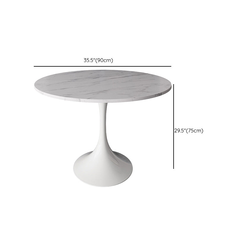Modern 1/2/3/4/5 Pieces Dining Set Round Stone Dining Table for Kitchen