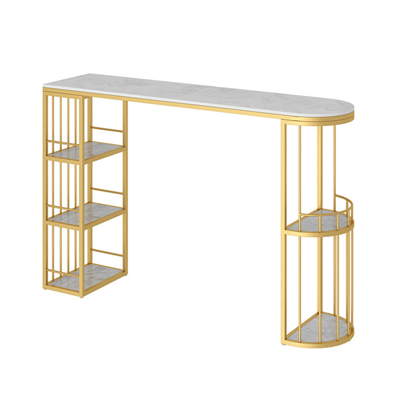 Modern 1/3 Pieces Bar Table Set Stone Counter Table with Stools for Dining Room