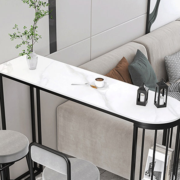 Modern 1/2/3 Pieces Bar Table Set Stone Counter Table with Stools for Living Room