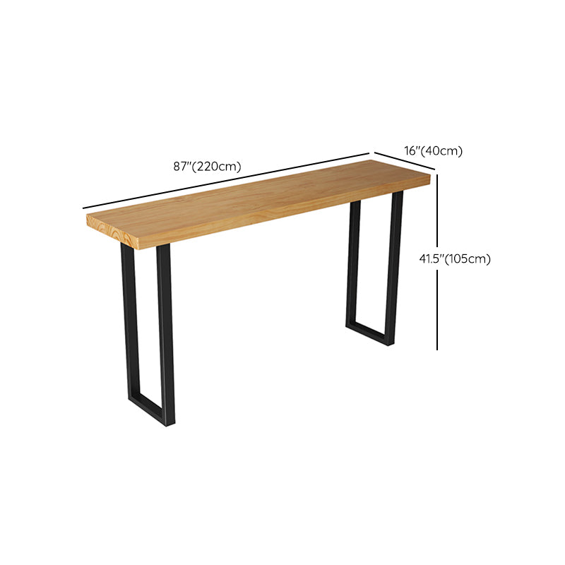 Modern 1/4/7 Pieces Bar Table Set Rectangle Wood Counter Table with Stools for Cafe