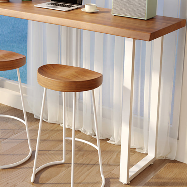 Contemporary Bar Table Set 1/4 Pieces Solid Wood Counter Height Set