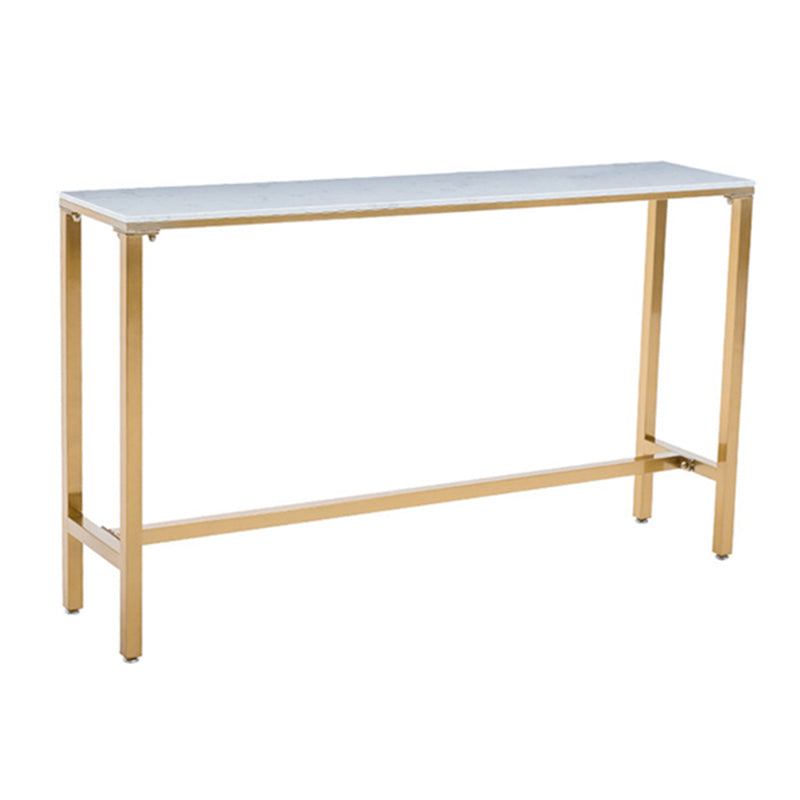 Rectangle Bar Table Set 1/7/9 Pcs Glam Bar Table and Stools with Metal Frame