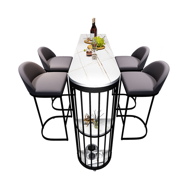 Contemporary Counter Height Set 1/5 Pieces Pub Dining Set for Dining Room