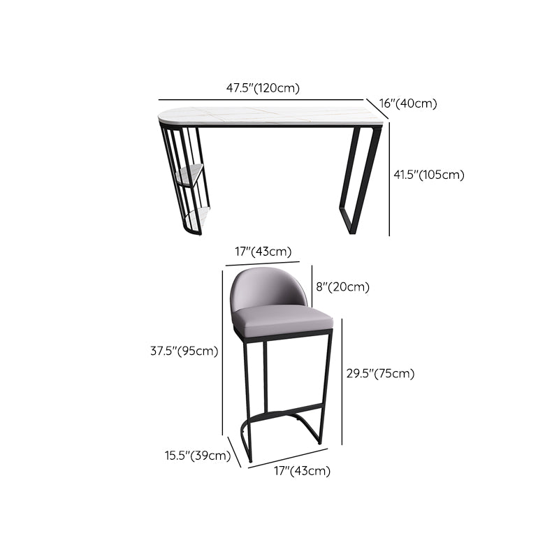 Contemporary Counter Height Set 1/5 Pieces Pub Dining Set for Dining Room