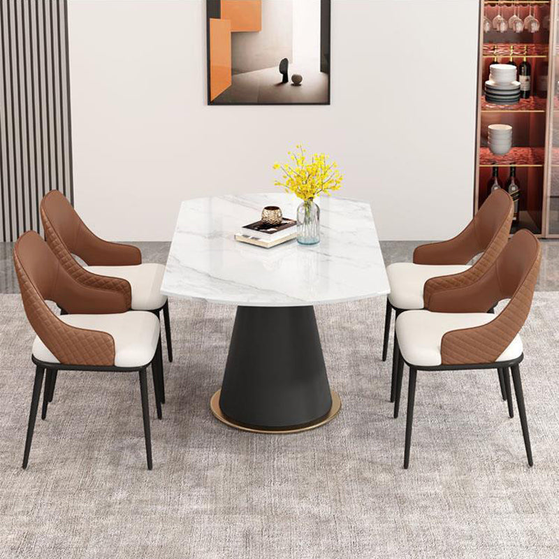 Glam Kitchen Dining Chair Metal Legs Open Back Dining Arm Chair