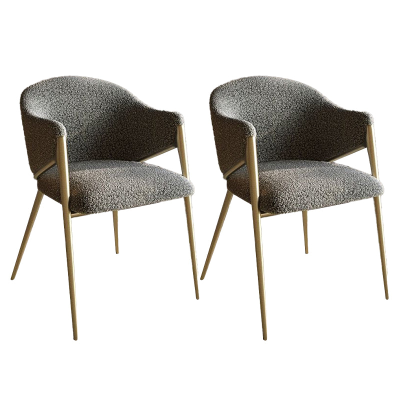 Kitchen Modern Indoor Chair Upholstered Arm Chair with Gold Legs