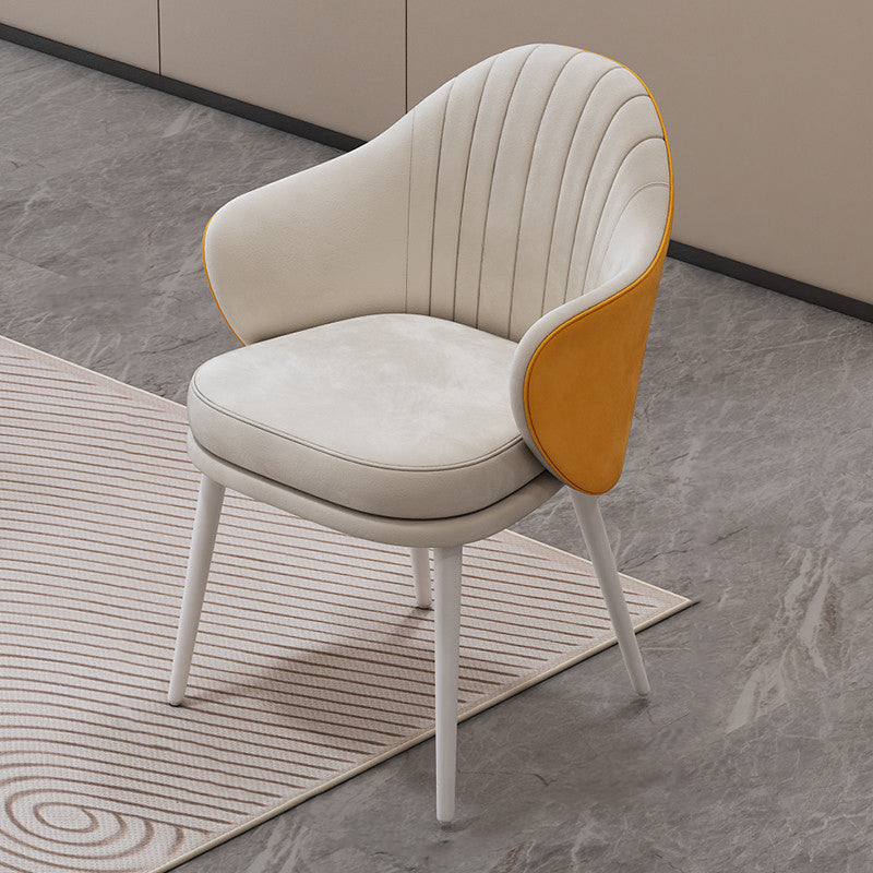 Dining Room Modern Parsons Chair Velvet Upholstered Arm Chair