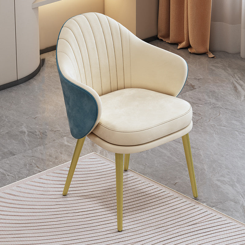 Dining Room Modern Parsons Chair Velvet Upholstered Arm Chair