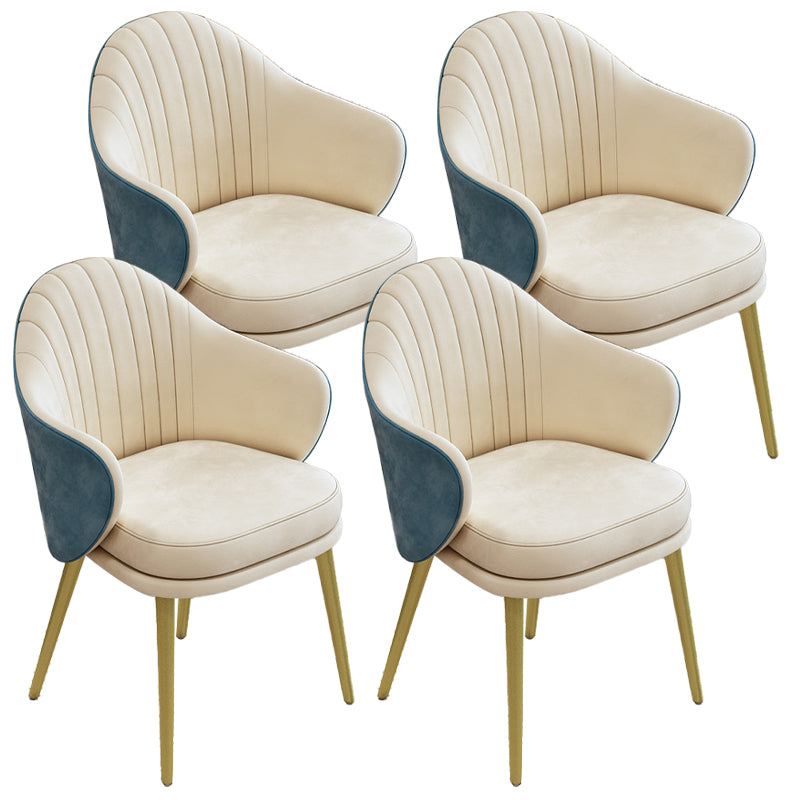 Dining Room Modern Parsons Chair Velvet Upholstered Arm Chair